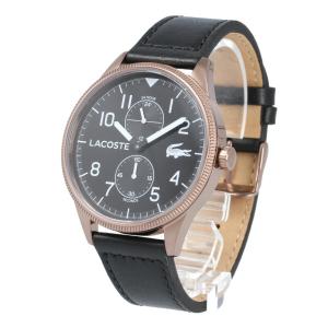 LACOSTE ラコステ 2011042腕時計 メンズ クオーツ レザー ブラック ゴールド カジュアル 爆買