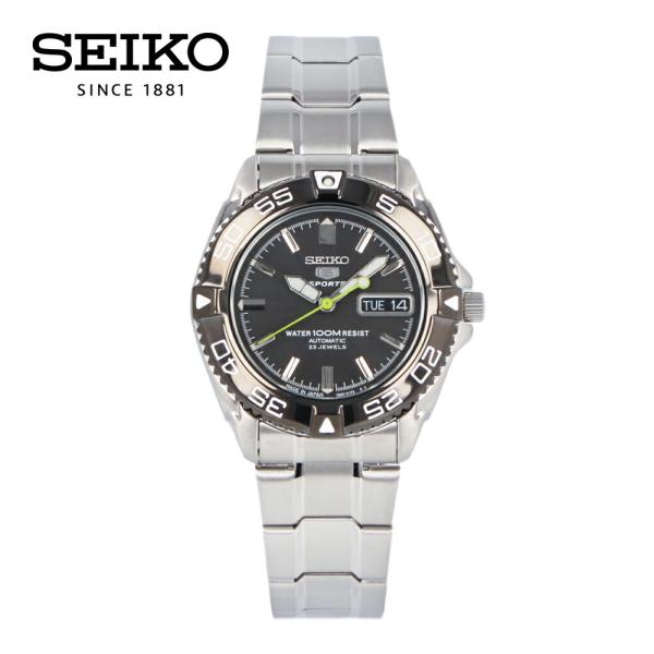 SEIKO5 Sports 腕時計 メンズ 防水 オートマチック アナログ ステンレス メタル シル...