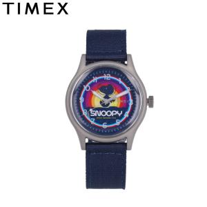 TIMEX タイメックス MK1 スヌーピー SNOOPY コラボ 腕時計 時計 メンズ クオーツ アナログ ３針 ファブリック ネイビー シルバー TW2T82800 父の日