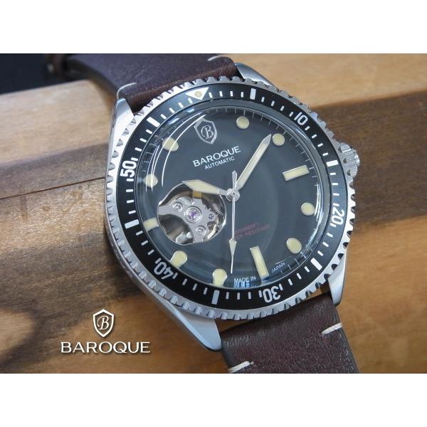 BAROQUE バロック BA3005S-02BR 日本製 セイコーエプソン自動巻き式 メンズ腕時計