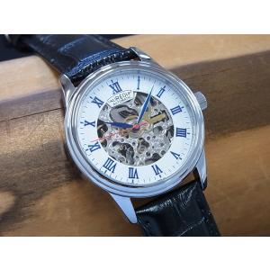 オレオール AUREOLE SW614M-02 自動巻き式時計 スケルトンウオッチ