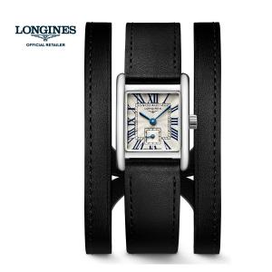 稼働 LONGINES presence 腕時計 スクエア 新品レザーベルト w Longines Presence Square Quartz Watch with Leather Strap