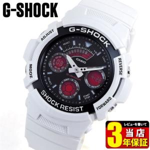 G-SHOCK Gショック ジーショック g-shock gショック 白 ホワイト 赤 腕時計 アナログ アナデジ メンズ AW-591SC-7A 逆輸入