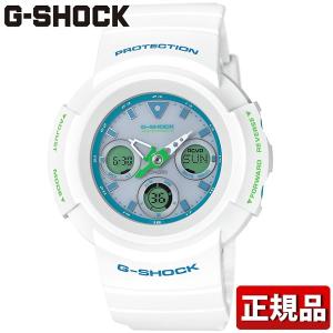 CASIO カシオ G-SHOCK ジーショック タフソーラー AWG-M510SWG-7AJF 国内正規品 国内モデル アナログ デジタル メンズ 腕時計 白 ホワイト 青 ウレタン｜tokeiten