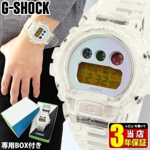 G-SHOCK Gショック CASIO カシオ 25周年記念 限定モデル 防水 デジタル メンズ 腕時計 白 ホワイト 透明 スケルトン DW-6900SP-7 海外モデル
