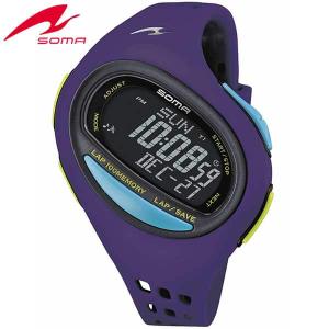 SEIKO セイコー SOMA ソーマ DWJ08-0003 国内正規品 RunONE ランワン デジタル メンズ レディース 腕時計 バイオレット ウレタン