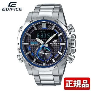 EDIFICE エディフィス CASIO カシオ ソーラー ECB-800D-1AJF Bluetooth アナログ デジタル メンズ 腕時計 国内正規品 黒 ブラック 青 ブルー 銀 シルバー メタル｜tokeiten