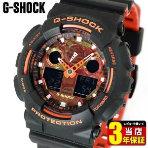 ポイント最大6倍 G-SHOCK Gショック CASIO カシオ GA-100BR-1A オレンジ×マットブラック アナログ デジタル メンズ 腕時計 海外モデル ウレタン