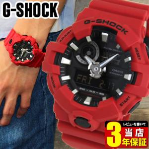 G-SHOCK ジーショック G-SHOCK BASIC GA-700-4A アナログ デジタル メンズ 腕時計 赤 レッド 逆輸入 CASIO カシオ｜tokeiten