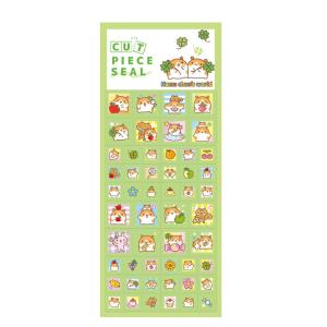 1個 平成メモリー カットピースシール タイルシール ハムちゃんずワールド ハムスター キャラクター 可愛い平成女子 シール帳 /シール/