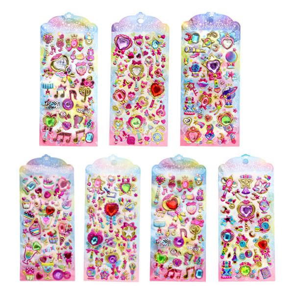 ランダム 1個 平成 ドリーミーデコシール シール 宝石 ステッキ キラキラ かわいい 粘着シール