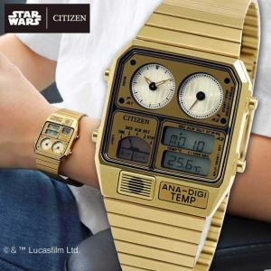 シチズンコレクション レコードレーベル アナデジテンプ スターウォーズ C-3PO 限定 腕時計 メンズ CITIZEN STAR WARS JG2112-55P 国内正規品｜tokeiten
