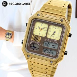 シチズン レコードレーベル サーモセンサー メンズ 腕時計 ゴールド CITIZEN RECORD LABEL THERMO SENSOR JG2122-60W 国内正規品｜tokeiten