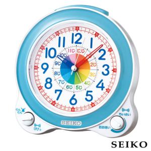 SEIKO セイコークロック 知育時計 国内正規品 KR887L キッズ 子供用 男の子 女の子 青 ブルー 目覚まし 目覚し めざまし 置き時計 読み方 学習 勉強 初めて｜tokeiten