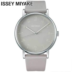 ISSEY MIYAKE イッセイミヤケ SEIKO セイコー NYAJ005 f エフ アナログ メンズ 腕時計 国内正規品 白系 グレー 革ベルト レザー｜tokeiten