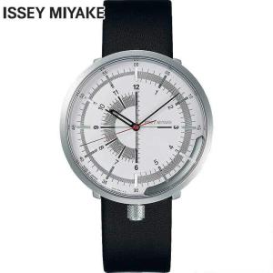 ISSEY MIYAKE イッセイミヤケ SEIKO セイコー 1/6 ワンシックス 自動巻き メンズ 腕時計 黒 ブラック 銀 シルバー カーフ NYAK004 国内正規品｜tokeiten