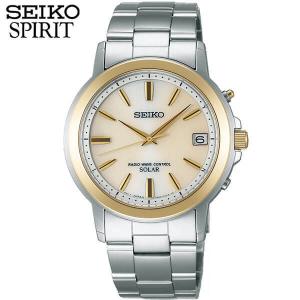 お取り寄せ セイコー スピリット 腕時計 SEIKO SPIRIT 電波ソーラー 電波 ソーラー メンズ SBTM170 国内正規品 ゴールド シルバー バンド