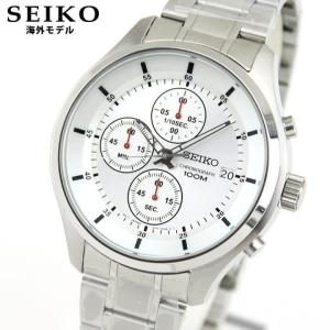 SEIKO セイコー クロノグラフ SKS535P1 海外モデル アナログ メンズ 腕時計 ウォッチ 銀 シルバー メタル バンド｜tokeiten