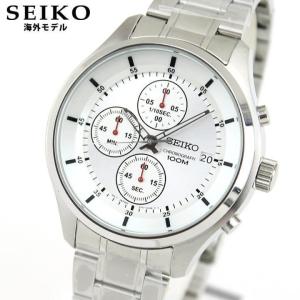 SEIKO セイコー クロノグラフ SKS535P1 海外モデル アナログ メンズ 腕時計 ウォッチ 銀 シルバー メタル バンド