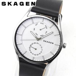 ポイント最大6倍 文字板訳あり SKAGEN スカーゲン HOLST ホルスト アナログ メンズ 腕時計 黒 ブラック 白 ホワイト 革ベルト レザー SKW6382 海外モデル｜tokeiten