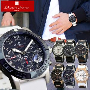 刻印無料 Salvatore Marra サルバトーレマーラ クロノグラフ SM18118 メンズ 腕時計 黒 ブラック 白 ホワイト 青 ブルー メタル｜腕時計 メンズ アクセの加藤時計店