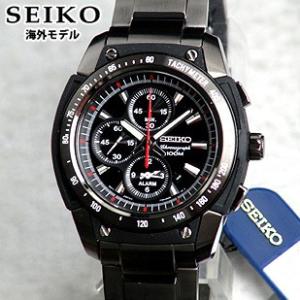 ポイント最大6倍 SEIKO クロノグラフ SNAD49P1 海外モデル ブラック メンズ タキメーター カレンダー メンズ 腕時計｜tokeiten