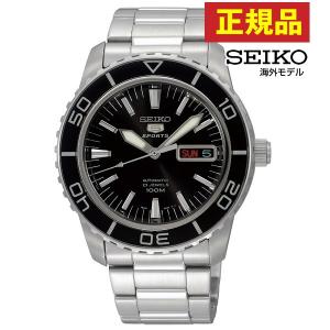 ポイント最大6倍 セイコー SEIKO 5 ファイブスポーツ SNZH55JC SNZH55J1 黒 ブラック 日本製ムーブメント 正規海外モデル 自動巻き メンズ 腕時計 メタル｜tokeiten