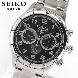 ポイント最大6倍 SEIKO セイコー 逆輸入 クロノグラフ SRW037P1 メンズ 腕時計 時計 ウォッチ 海外モデル 並行輸入品 ブラック 黒 シルバー｜tokeiten