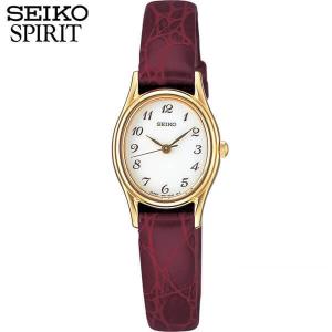 お取り寄せ セイコー スピリット 腕時計 SEIKO SPIRIT レディース SSDA006 国内正規品 女性用 赤 レッド 金 革バンド レザー｜tokeiten