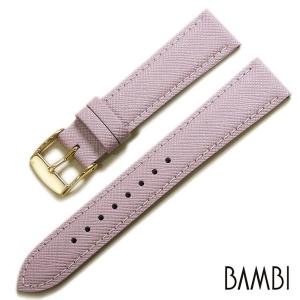 バンビ スプリングカラー 型押し 牛革 時計ベ...の詳細画像4