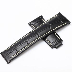 デイトジャスト交換用アリゲーターブラックレザー型押し