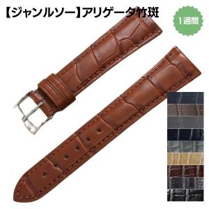 既製品】ジャンルソー アリゲーター 丸斑 裏ラバー 時計ベルト : 時計