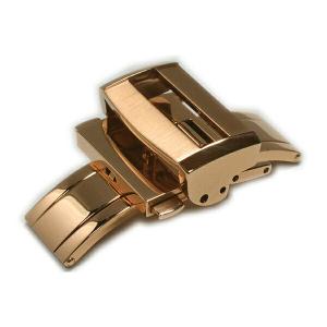 時計屋ネット Type7 Dバックル ピンクゴールド 両開き プッシュ バックル 腕時計 ステンレス SUS316L 16mm 18mm 20mm