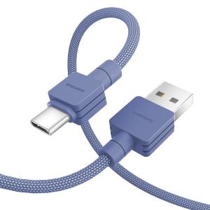 Type-A to C Cable 2m(ネイビーブルー)　D0085NB　充電ケーブル　iphone　Galaxy　Xperia　Android　iPad　ワイヤレスイヤホン　モバイルバッテリー｜tokenmart