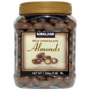 コストコ ミルクチョコレート アーモンド 1.36kg 585950 送料無料 ローストアーモンド カークランド ボトル入り Milk Chocolate Almonds
