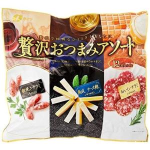 なとり 贅沢おつまみアソート 3種 X 4袋 308g コストコ 555468 チーズ鱈 チーズ チータラ サラミ 粗挽きサラミ