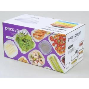 送料無料 イワキ パック&amp;レンジ 耐熱ガラス保存容器 8点セット バイオレット 耐熱ガラス製保存容器 30408 オーブン調理 電子レンジ調理 食品保存容器