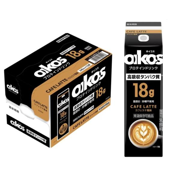 オイコス プロテインドリンク カフェラテ カカオ 240ml 12本 68836 61308 コスト...