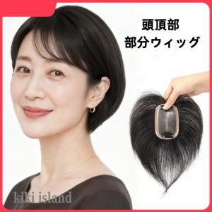 返品可能/人毛100％七分カバーヘアピース セミロング 女性かつら