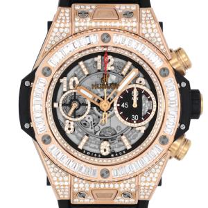 内部点検済 HUBLOT ウブロ クラシックフュージョン クロノグラフ キングゴールド チタニウム 565.NO1181.LR 100m防水 デイト 黒 ブラック K18KG キングゴールド Ti チタン 純正ベルト 純正尾錠 メンズ レディース ボーイズ 自動巻き【6ヶ月保証】【腕時計】【中古】 ウブロ クラシック・フュージョン チタニウム キングゴールド クロノ