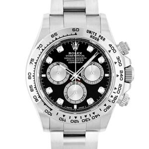 ロレックス ROLEX デイトナ 126509G WG 40mm ブライトブラック×スチール文字盤 8ポイントダイヤ 【メンズ】【腕時計】