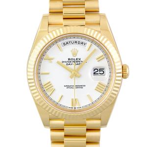 ロレックス ROLEX デイデイト40 228238 YG 40mm ホワイトローマン文字盤 【メンズ】【腕時計】