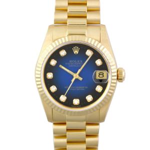 ロレックス ROLEX デイトジャスト 68278G YG 31mm ブルーグラデーション文字盤 【ユニセックス】【腕時計】