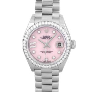 ロレックス ROLEX デイトジャスト28 279139RBR WG 28mm ピンクオパール文字盤 ベゼルダイヤ 9ポイントスターダイヤ IXダイヤ 【新品