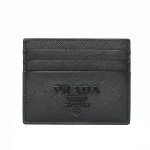 PRADA プラダ クレジットカードケース カードケース サフィアーノ ブラック 1MC025｜tokioka