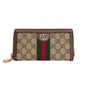 GUCCI グッチ GGジップラウンドファスナー GGスプリーム GGスプリーム×ベージュ ゴールド金具 523154｜tokioka