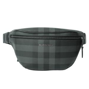 BURBERRY バーバリー ベルトバッグ ケーソンベルトバッグ ポリウレタン70%/コットン30% ケーソン チャコール シルバー金具 8073267｜tokioka