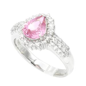 パパラチアサファイア　プラチナリング　１３号 パパラチアサファイア リング プラチナ ダイヤモンド 0.338 0.13 指輪