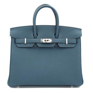 HERMES エルメス バッグ バーキン25 トゴ ブルードプリュス シルバー金具 W刻印(2024年製造)【D6728】
