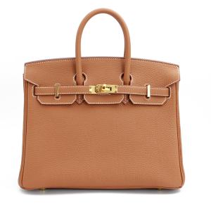 HERMES エルメス バッグ バーキン25 トゴ バーキン ゴールド ゴールド金具 W刻印(2024年製造)【未使用】【D6883】